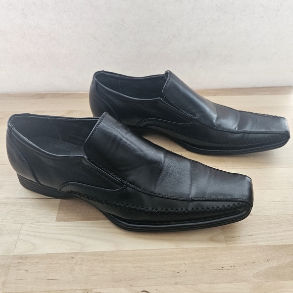 Steve Madden Mens M Trace Slip On Loafers Square Toe 10.5 Black Dressy - Picture 3 of 10